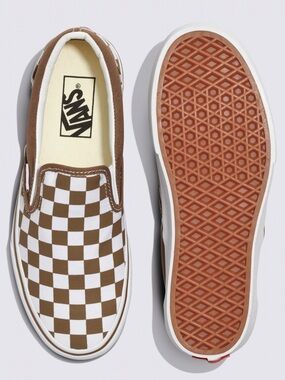 Vans Platform Slip-On Checkerboard Shoe Olive Green Loafers W 7.5